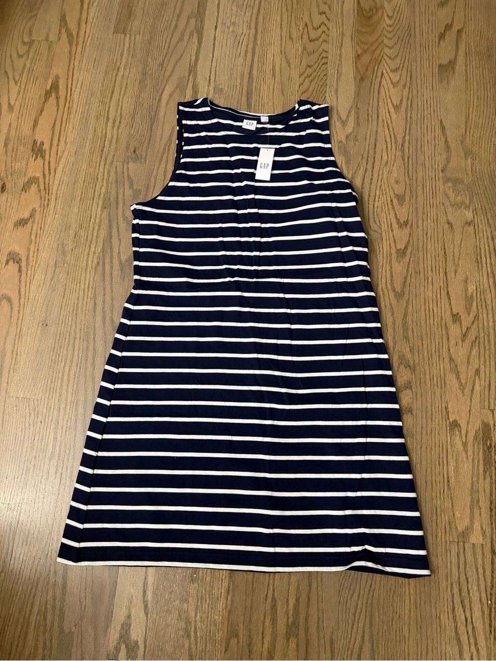 NWT GAP Navy Striped T-Shirt Dress